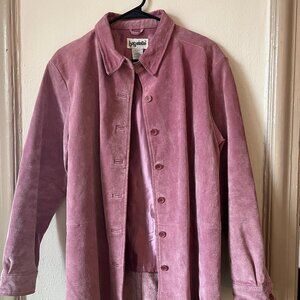 Bagatelle Vintage Pink Leather Suede Jacket